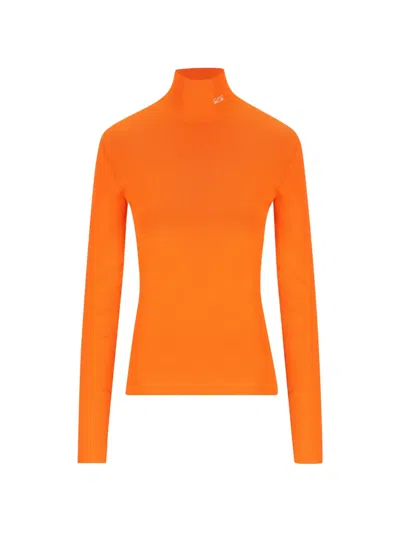 Loewe High-neck Sweater In Orange