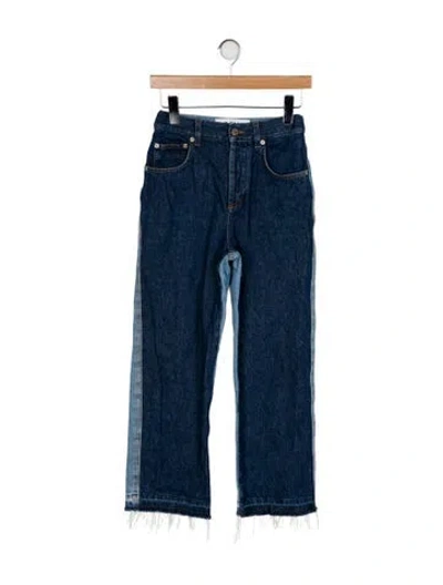 Pre-owned Loewe High-rise Straight Leg Jeans In Blue