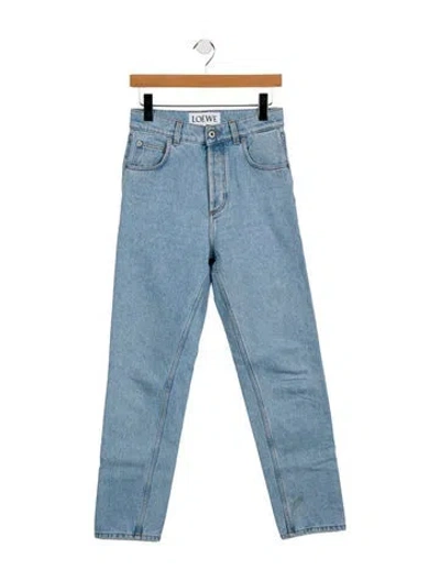 Pre-owned Loewe High-rise Straight Leg Jeans In Blue