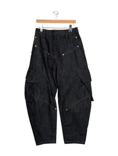 Pre-owned Loewe High-rise Straight Leg Jeans In Blue