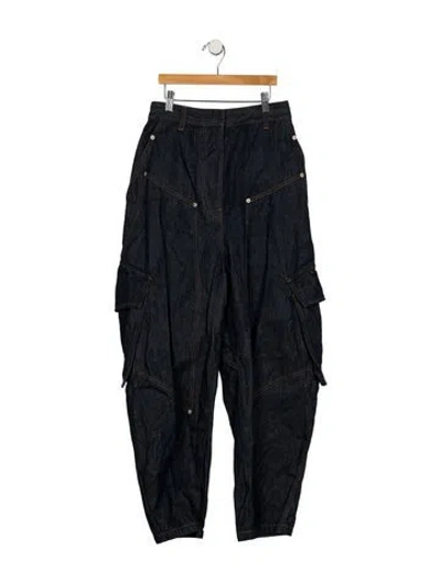 Pre-owned Loewe High-rise Straight Leg Jeans In Blue
