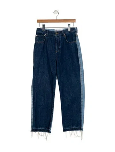 Pre-owned Loewe High-rise Straight Leg Jeans In Blue