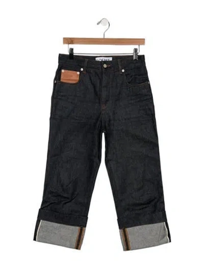 Pre-owned Loewe High-rise Straight Leg Jeans In Blue