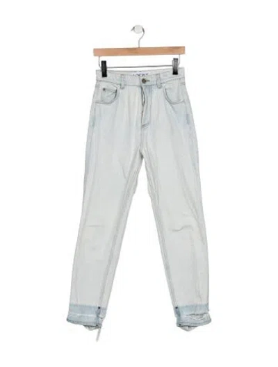 Pre-owned Loewe High-rise Straight Leg Jeans In Blue