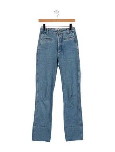 Pre-owned Loewe High-rise Straight Leg Jeans In Blue