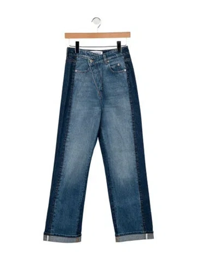Pre-owned Loewe High-rise Straight Leg Jeans In Blue
