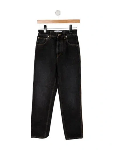 Pre-owned Loewe High-rise Straight Leg Jeans In Gray