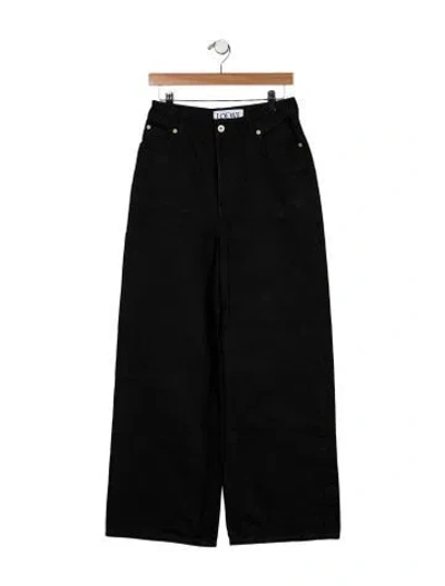 Pre-owned Loewe High-rise Wide Leg Jeans In Black