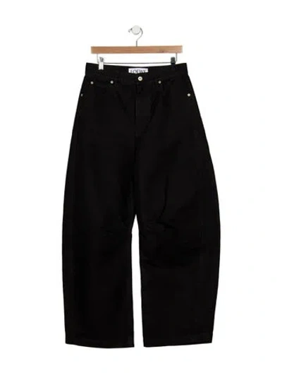 Pre-owned Loewe High-rise Wide Leg Jeans In Black