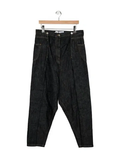 Pre-owned Loewe High-rise Wide Leg Jeans In Black
