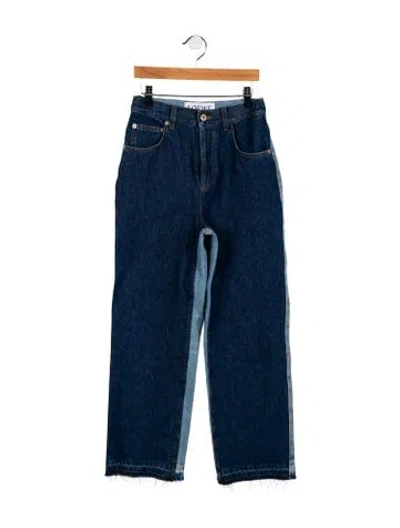 Pre-owned Loewe High-rise Wide Leg Jeans In Blue