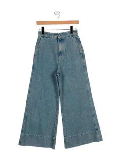 Pre-owned Loewe High-rise Wide Leg Jeans In Blue