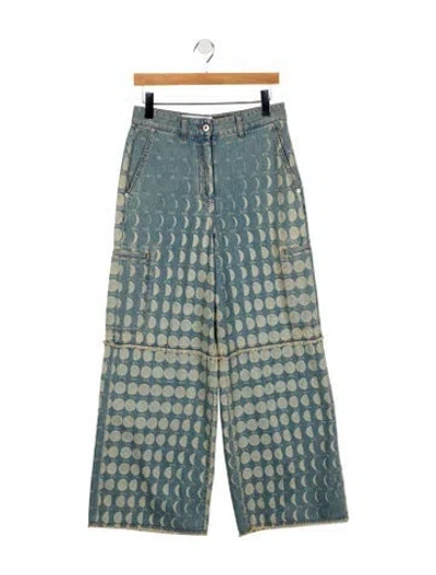 Pre-owned Loewe High-rise Wide Leg Jeans In Blue