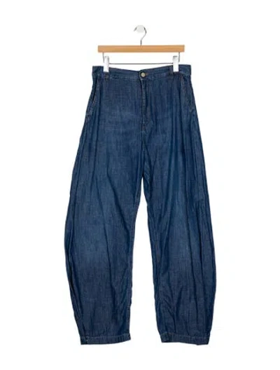 Pre-owned Loewe High-rise Wide Leg Jeans In Blue
