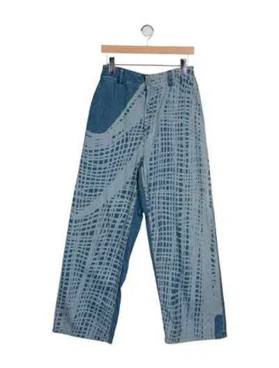 Pre-owned Loewe High-rise Wide Leg Jeans In Blue