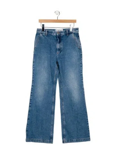 Pre-owned Loewe High-rise Wide Leg Jeans In Blue