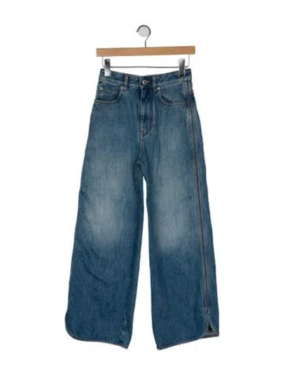 Pre-owned Loewe High-rise Wide Leg Jeans In Blue