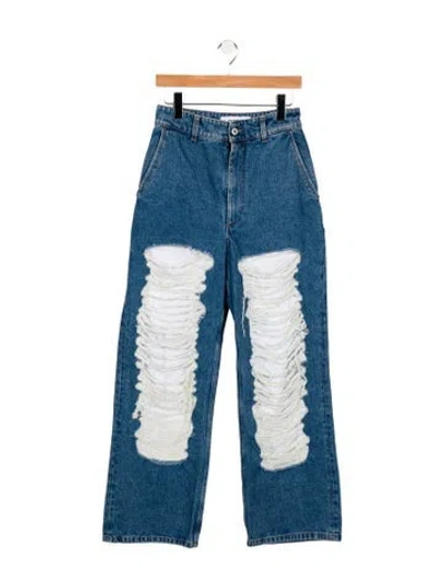 Pre-owned Loewe High-rise Wide Leg Jeans In Blue