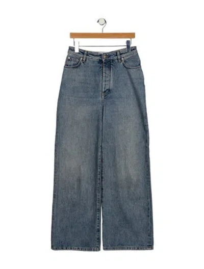 Pre-owned Loewe High-rise Wide Leg Jeans In Blue