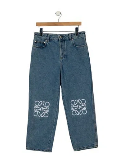 Pre-owned Loewe High-rise Wide Leg Jeans In Blue
