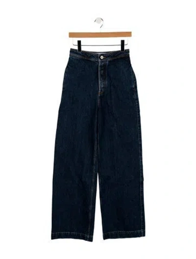 Pre-owned Loewe High-rise Wide Leg Jeans In Blue