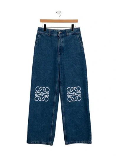 Pre-owned Loewe High-rise Wide Leg Jeans In Blue