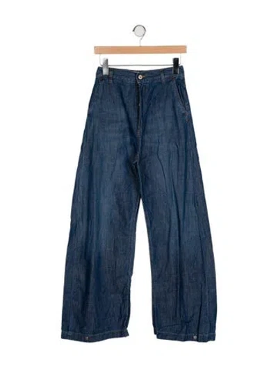 Pre-owned Loewe High-rise Wide Leg Jeans In Blue