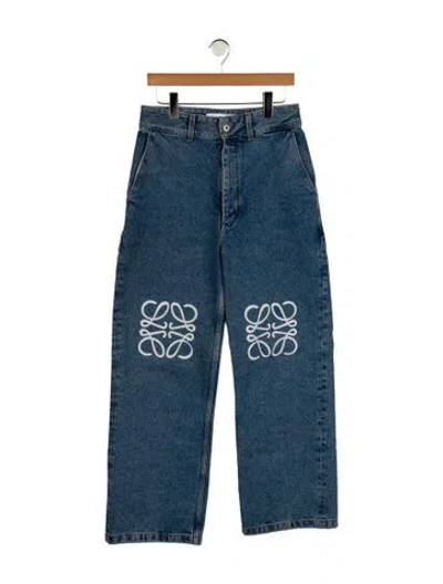 Pre-owned Loewe High-rise Wide Leg Jeans In Blue