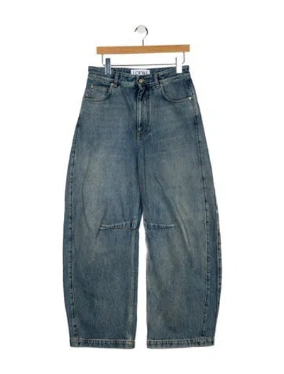 Pre-owned Loewe High-rise Wide Leg Jeans In Blue