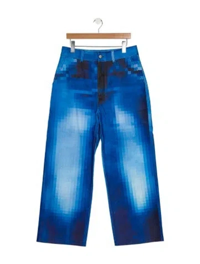 Pre-owned Loewe High-rise Wide Leg Jeans In Blue