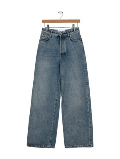 Pre-owned Loewe High-rise Wide Leg Jeans In Blue