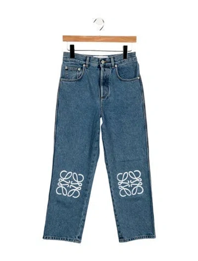 Pre-owned Loewe High-rise Wide Leg Jeans In Blue