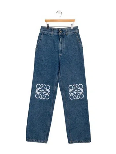 Pre-owned Loewe High-rise Wide Leg Jeans In Blue