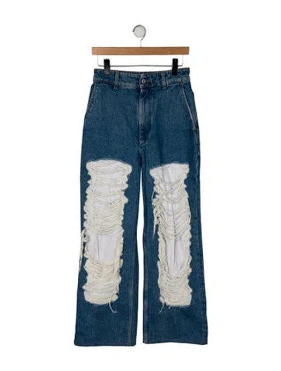 Pre-owned Loewe High-rise Wide Leg Jeans In Blue