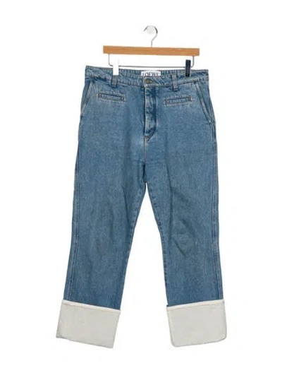 Pre-owned Loewe High-rise Wide Leg Jeans In Blue
