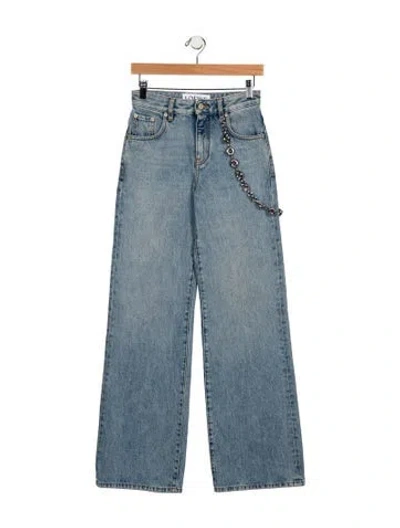 Pre-owned Loewe High-rise Wide Leg Jeans In Blue