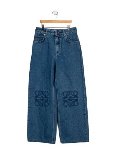 Pre-owned Loewe High-rise Wide Leg Jeans In Blue