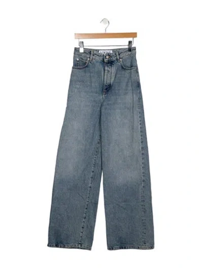 Pre-owned Loewe High-rise Wide Leg Jeans In Blue