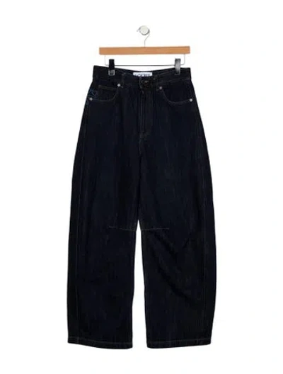 Pre-owned Loewe High-rise Wide Leg Jeans In Blue