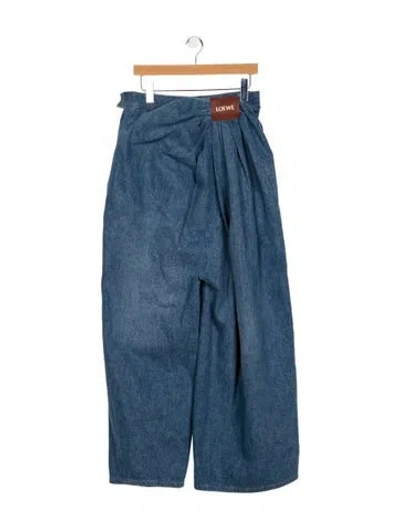 Pre-owned Loewe High-rise Wide Leg Jeans In Blue