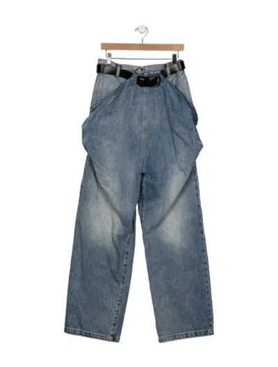 Pre-owned Loewe High-rise Wide Leg Jeans In Blue