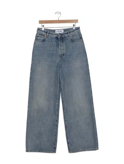 Pre-owned Loewe High-rise Wide Leg Jeans In Blue