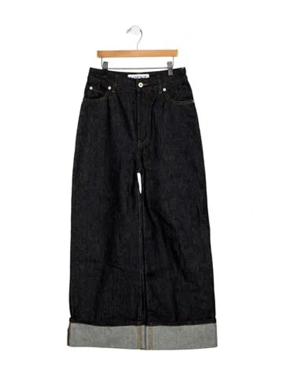 Pre-owned Loewe High-rise Wide Leg Jeans In Blue
