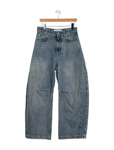 Pre-owned Loewe High-rise Wide Leg Jeans In Blue