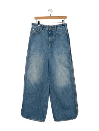 Pre-owned Loewe High-rise Wide Leg Jeans In Blue
