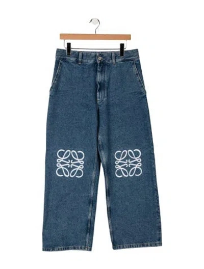 Pre-owned Loewe High-rise Wide Leg Jeans In Blue