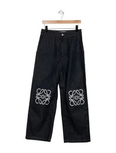 Pre-owned Loewe High-rise Wide Leg Jeans In Blue