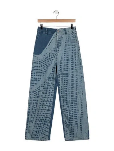 Pre-owned Loewe High-rise Wide Leg Jeans In Blue