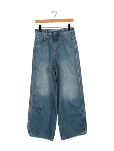 Pre-owned Loewe High-rise Wide Leg Jeans In Blue