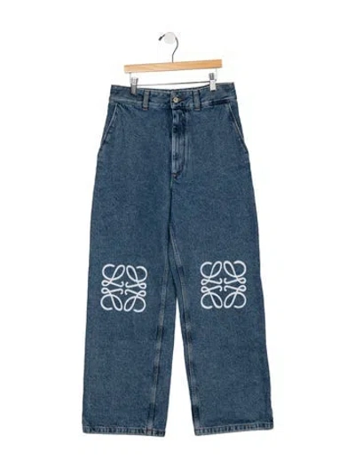 Pre-owned Loewe High-rise Wide Leg Jeans In Blue
